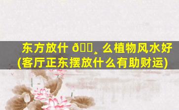 东方放什 🌸 么植物风水好(客厅正东摆放什么有助财运)